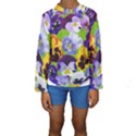 Spring Pansy Blossom Bloom Plant Kids  Long Sleeve Swimwear View1