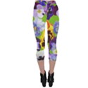 Spring Pansy Blossom Bloom Plant Capri Leggings  View2