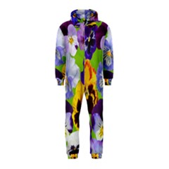 Spring Pansy Blossom Bloom Plant Hooded Jumpsuit (kids) by Nexatart