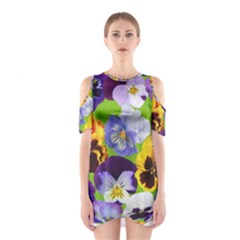 Spring Pansy Blossom Bloom Plant Shoulder Cutout One Piece by Nexatart