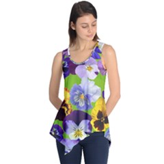 Spring Pansy Blossom Bloom Plant Sleeveless Tunic by Nexatart