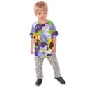 Spring Pansy Blossom Bloom Plant Kids  Raglan Tee View1