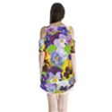 Spring Pansy Blossom Bloom Plant Shoulder Cutout Velvet  One Piece View2