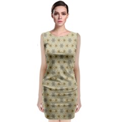 Star Basket Pattern Basket Pattern Sleeveless Velvet Midi Dress by Nexatart