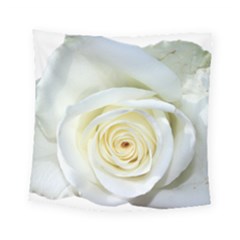 Flower White Rose Lying Square Tapestry (small) by Nexatart