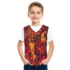 Effect Pattern Brush Red Orange Kids  Sportswear by Nexatart