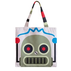 Robot Zipper Grocery Tote Bag by BestEmojis