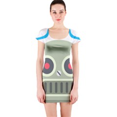 Robot Short Sleeve Bodycon Dress by BestEmojis