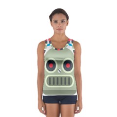 Robot Women s Sport Tank Top  by BestEmojis