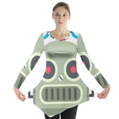 Robot Long Sleeve Tunic  by BestEmojis