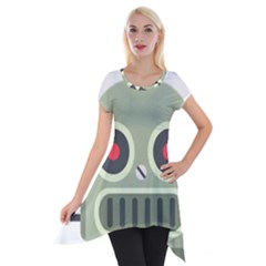 Robot Short Sleeve Side Drop Tunic by BestEmojis