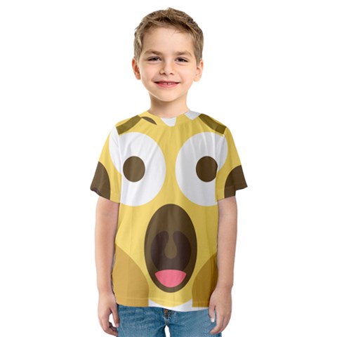 Scream Emoji Kids  Sport Mesh Tee by BestEmojis