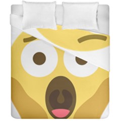 Scream Emoji Duvet Cover Double Side (california King Size) by BestEmojis