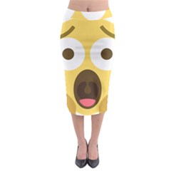 Scream Emoji Midi Pencil Skirt by BestEmojis