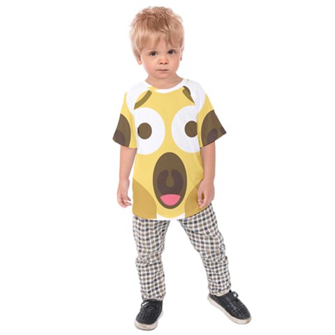 Scream Emoji Kids  Raglan Tee by BestEmojis