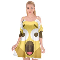 Scream Emoji Cutout Spaghetti Strap Chiffon Dress by BestEmojis