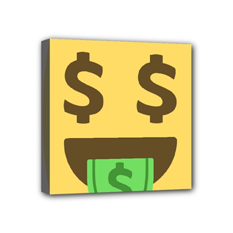 Money Face Emoji Mini Canvas 4  X 4  by BestEmojis