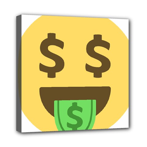 Money Face Emoji Mini Canvas 8  X 8  by BestEmojis