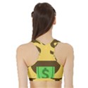 Money Face Emoji Sports Bra with Border View2