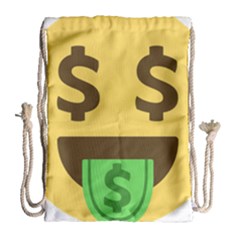 Money Face Emoji Drawstring Bag (large) by BestEmojis