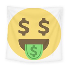 Money Face Emoji Square Tapestry (large) by BestEmojis