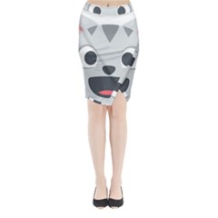 Cat Smile Midi Wrap Pencil Skirt by BestEmojis