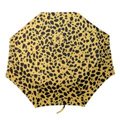 Skin Animals Cheetah Dalmation Black Yellow Folding Umbrellas by Mariart