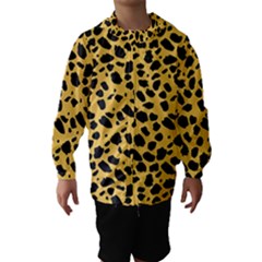 Skin Animals Cheetah Dalmation Black Yellow Hooded Wind Breaker (kids) by Mariart