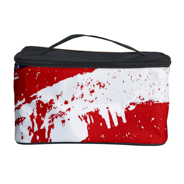 Red White Blue Star Flag Cosmetic Storage Case