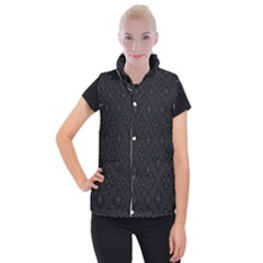 Star Black Women s Button Up Puffer Vest by Mariart