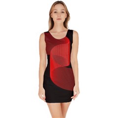 Tape Strip Red Black Amoled Wave Waves Chevron Sleeveless Bodycon Dress by Mariart