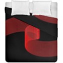 Tape Strip Red Black Amoled Wave Waves Chevron Duvet Cover Double Side (California King Size) View2