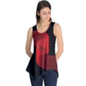 Tape Strip Red Black Amoled Wave Waves Chevron Sleeveless Tunic View1