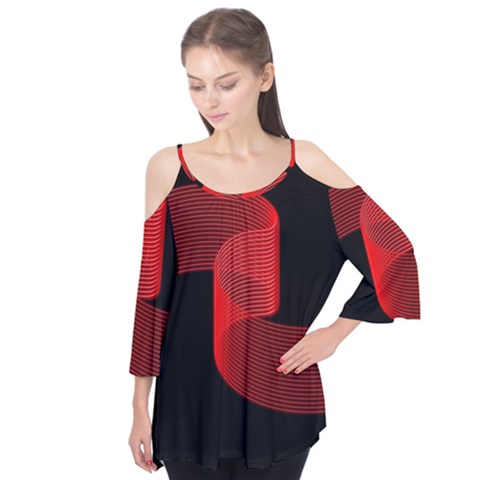 Tape Strip Red Black Amoled Wave Waves Chevron Flutter Tees by Mariart