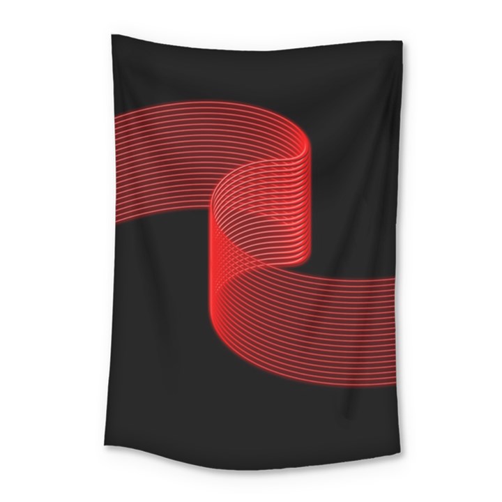 Tape Strip Red Black Amoled Wave Waves Chevron Small Tapestry