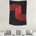 Tape Strip Red Black Amoled Wave Waves Chevron Small Tapestry View2