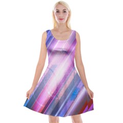 Widescreen Polka Star Space Polkadot Line Light Chevron Waves Circle Reversible Velvet Sleeveless Dress by Mariart