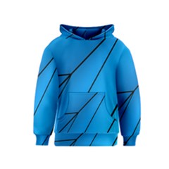 Technical Line Blue Black Kids  Pullover Hoodie by Mariart