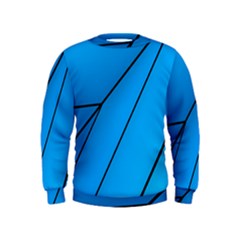 Technical Line Blue Black Kids  Sweatshirt by Mariart