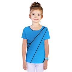 Technical Line Blue Black Kids  One Piece Tee