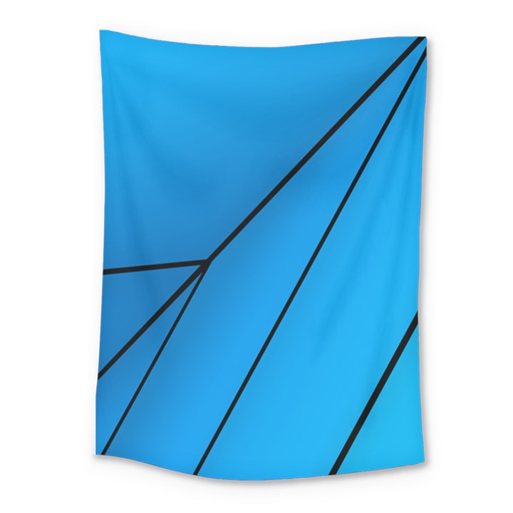 Technical Line Blue Black Medium Tapestry