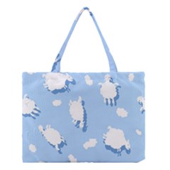 Vector Sheep Clouds Background Medium Tote Bag by Nexatart