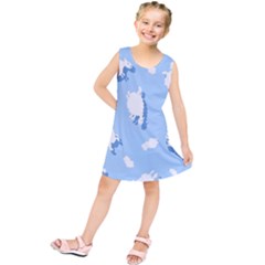 Vector Sheep Clouds Background Kids  Tunic Dress by Nexatart