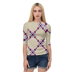 Pattern Background Vector Seamless Quarter Sleeve Tee