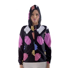 Many Colors Pattern Seamless Hooded Wind Breaker (women) by Nexatart