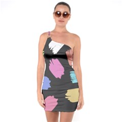 Many Colors Pattern Seamless One Soulder Bodycon Dress by Nexatart