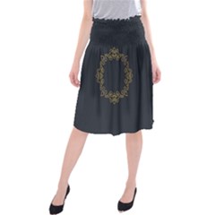 Monogram Vector Logo Round Midi Beach Skirt by Nexatart