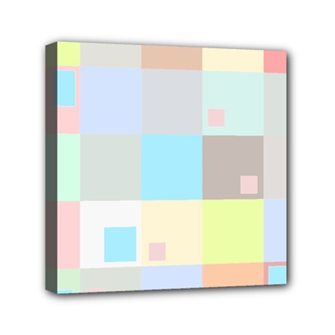 Pastel Diamonds Background Mini Canvas 6  X 6  by Nexatart