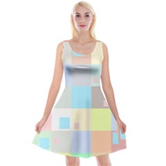 Pastel Diamonds Background Reversible Velvet Sleeveless Dress by Nexatart