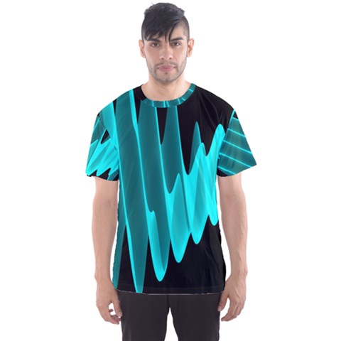 Wave Pattern Vector Design Men s Sport Mesh Tee by Nexatart